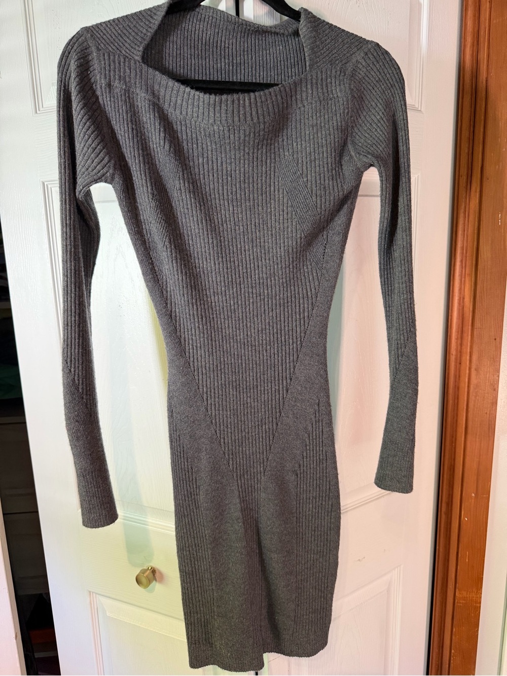 Kate Spade Saturday Ribbed Wool Blend V-Neck Sweater Dress
